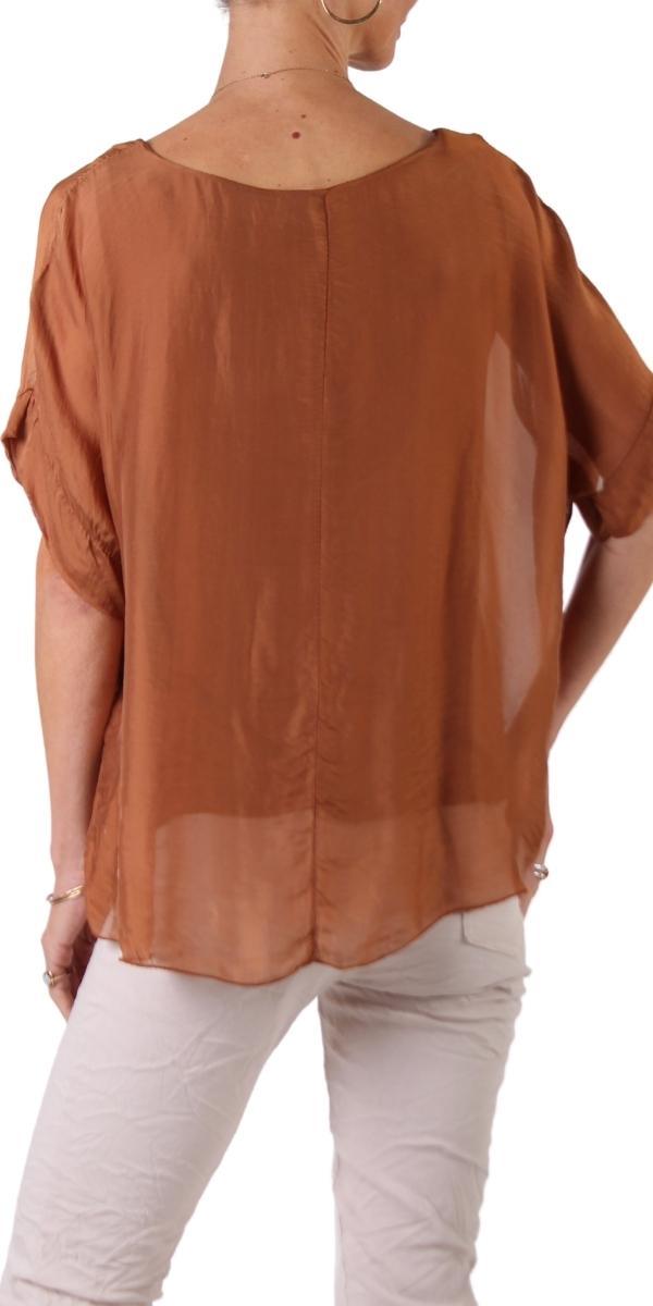 Monica Silk Kaftan - Gigi Moda - Made in Italy # blouse, comfy top, gigi moda, Italian Clothing, Kaftan, Made in Italy, one size, Round Neck, Silk, top, washable