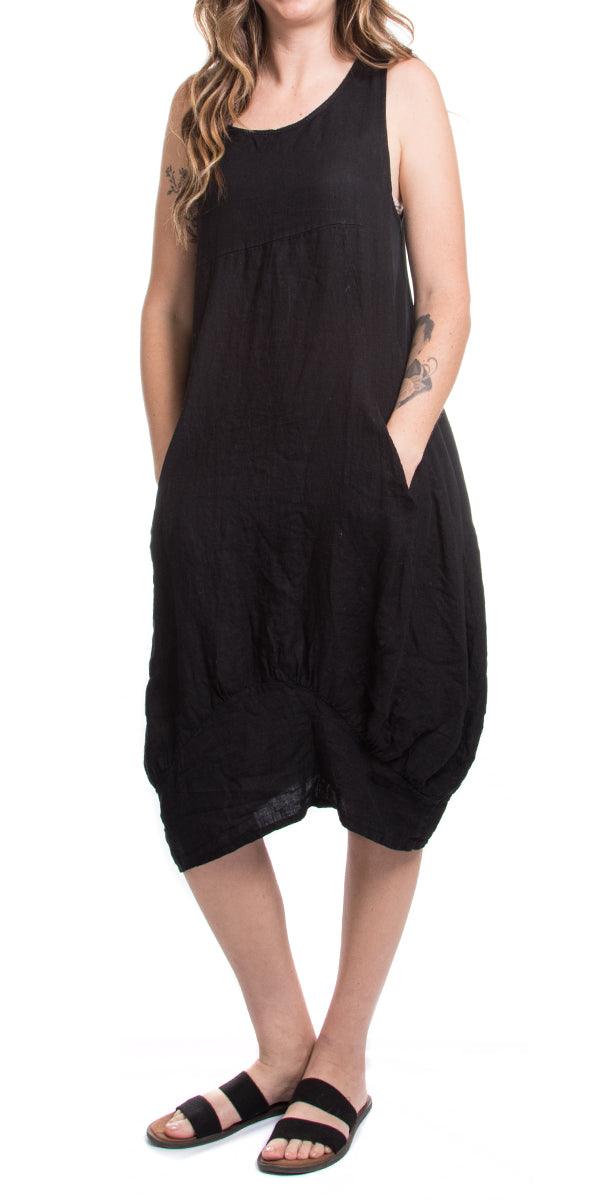 Luna Dress - Gigi Moda - Made in Italy # 100% Linen, Dress, Gigi Moda, Linen, Made in Italy, OS, Pockets, Sleeveless