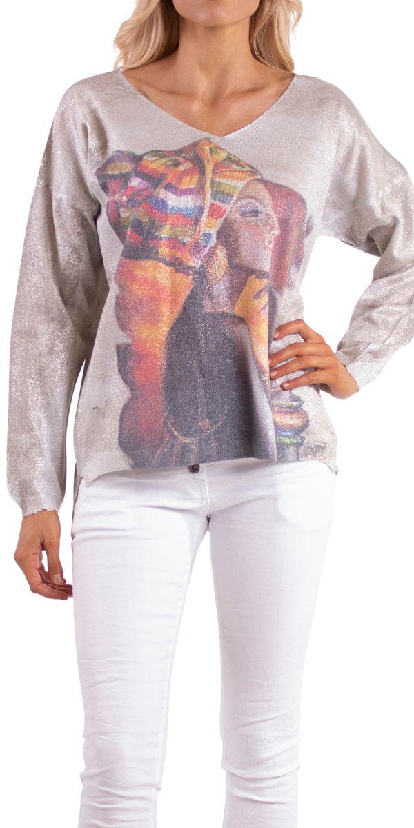 Bold Queen Sweater - Gigi Moda - Made in Italy # fall, italian top, Made in Italy, Sleeves, Top, viscose