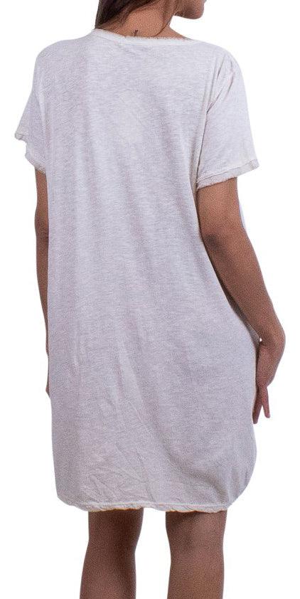 Perla Linen Dress - Gigi Moda - Made in Italy # black, blue, cream, dress, gigi moda, italian linen, linen, made in italy, pockets, raw edge, shot, summer, tunic, v-neck, white