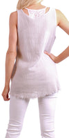 Idice Tank - Shop Gigi Moda - Made in Italy # Cotton, Linen, Made in Italy, Sleeveless, Top