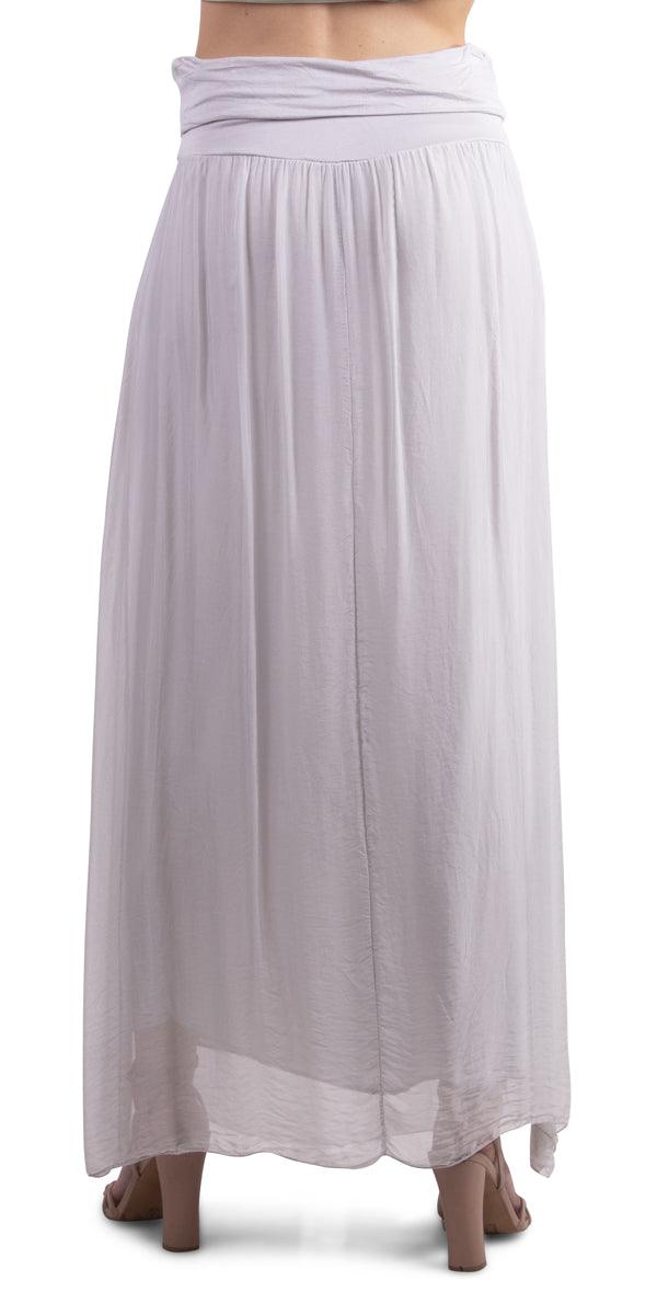 Sondra Maxi Skirt - Gigi Moda - Made in Italy # 100% Silk, color, fashion, flowing, flowy, Gigi Moda, long skirt, Made in Italy, OS, Silk, Skirt, spring, style, summer, two layer