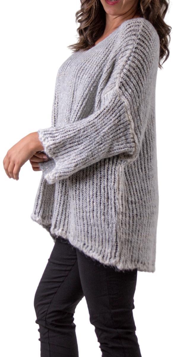 Ampio Knit Sweater - Gigi Moda - Made in Italy # fall, gigi moda, golden flecks, Knit, knit sweater, made in italy, one size, Sweater, winter