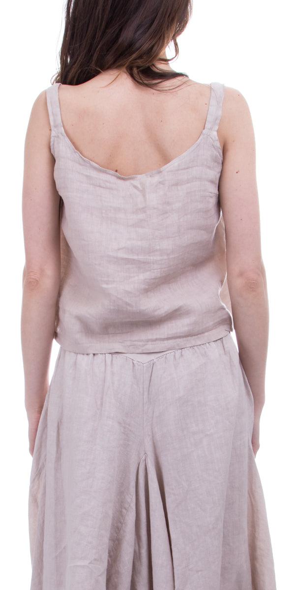 Anna Linen Top - Gigi Moda - Made in Italy # Crop Top, linen top, Made in Italy, SPRING TOP, summer top, Tank Top