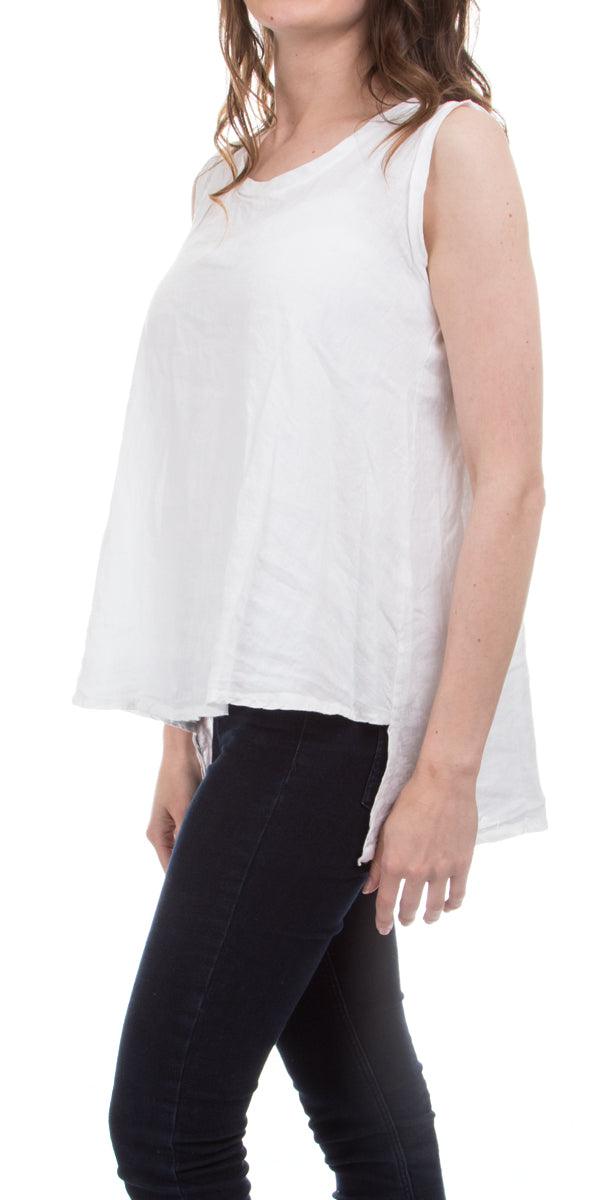 Gloria Top - Gigi Moda - Made in Italy # 100% Linen, Gigi Moda, italian top, Linen, Made in Italy, OS, Sleeveless, Top