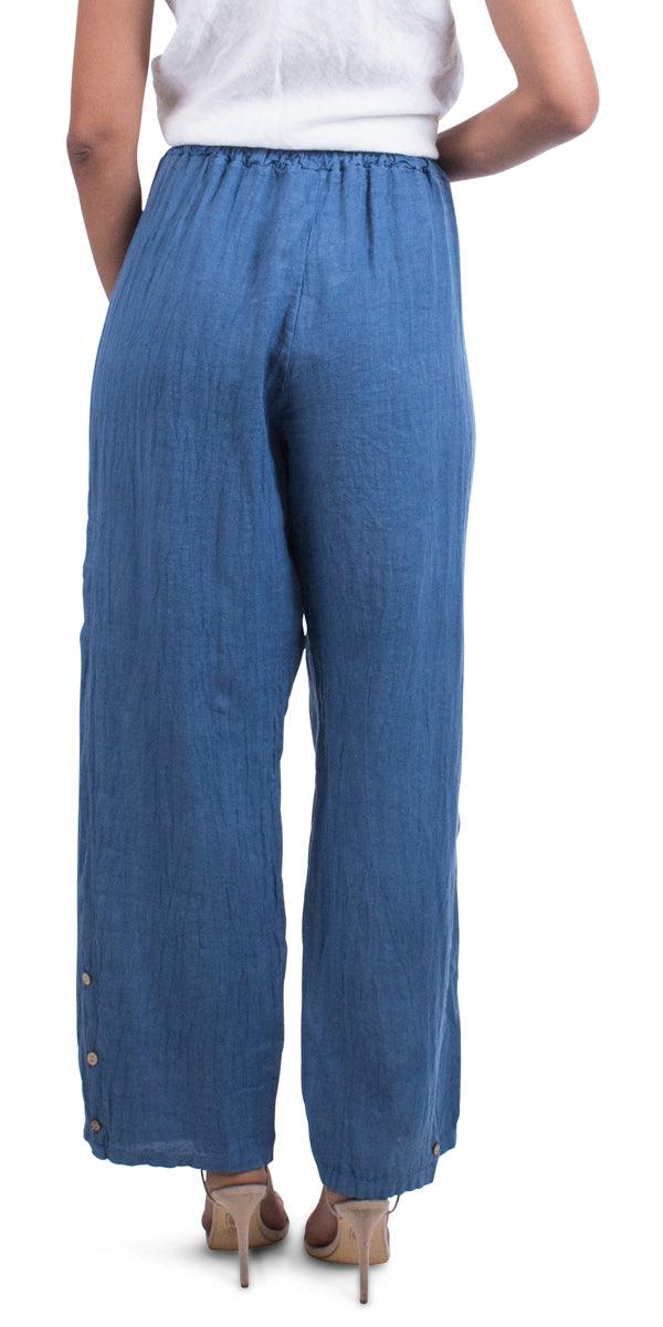 Sundaze Pant - Gigi Moda - Made in Italy # 100% Linen, Gigi Moda, Linen, Made in Italy, OS, Pants, WIDE, WIDE LEG