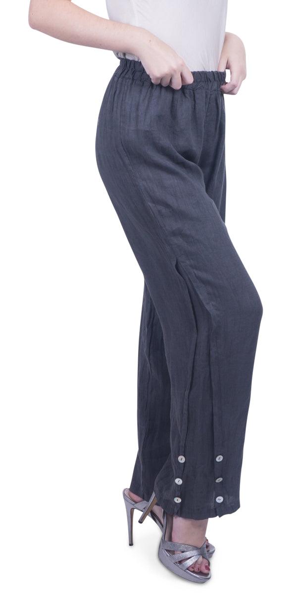 Sundaze Pant - Gigi Moda - Made in Italy # 100% Linen, Gigi Moda, Linen, Made in Italy, OS, Pants, WIDE, WIDE LEG