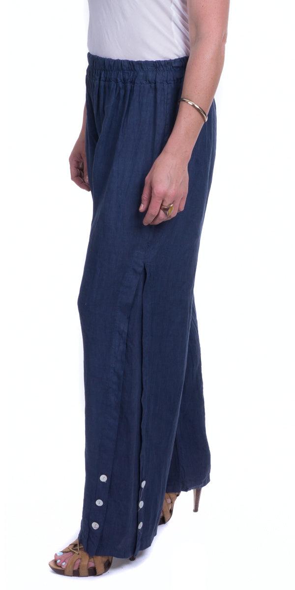 Sundaze Pant - Gigi Moda - Made in Italy # 100% Linen, Gigi Moda, Linen, Made in Italy, OS, Pants, WIDE, WIDE LEG