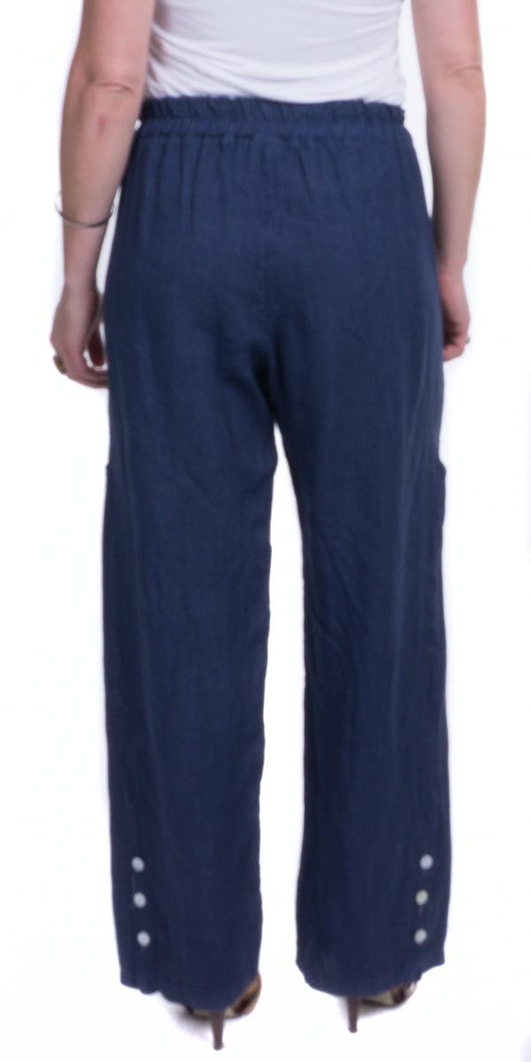 Sundaze Pant - Gigi Moda - Made in Italy # 100% Linen, Gigi Moda, Linen, Made in Italy, OS, Pants, WIDE, WIDE LEG