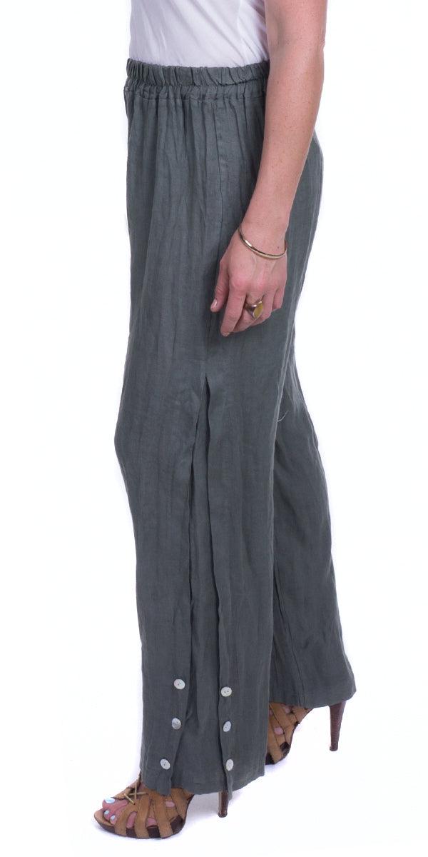Sundaze Pant - Gigi Moda - Made in Italy # 100% Linen, Gigi Moda, Linen, Made in Italy, OS, Pants, WIDE, WIDE LEG