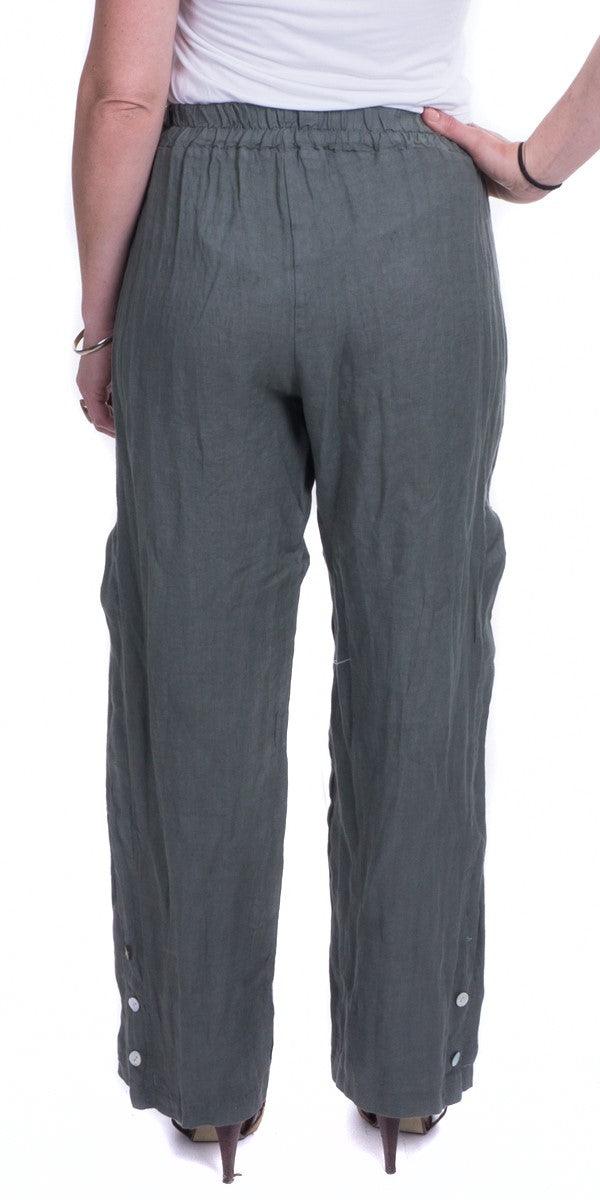Sundaze Pant - Gigi Moda - Made in Italy # 100% Linen, Gigi Moda, Linen, Made in Italy, OS, Pants, WIDE, WIDE LEG