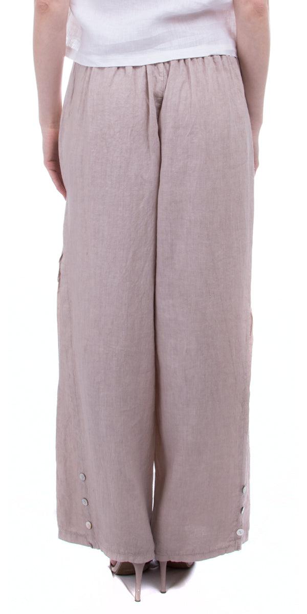 Sundaze Pant - Gigi Moda - Made in Italy # 100% Linen, Gigi Moda, Linen, Made in Italy, OS, Pants, WIDE, WIDE LEG