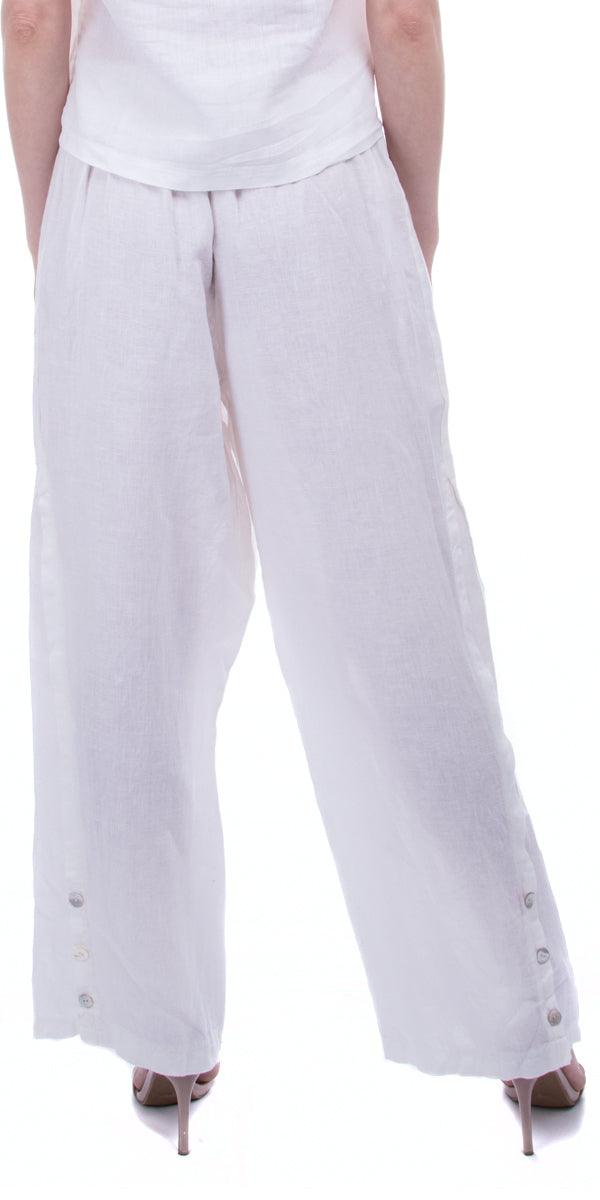 Sundaze Pant - Gigi Moda - Made in Italy # 100% Linen, Gigi Moda, Linen, Made in Italy, OS, Pants, WIDE, WIDE LEG