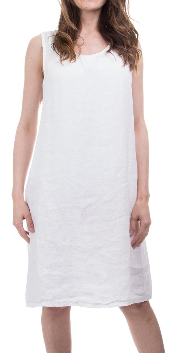 Turina Linen Dress - Gigi Moda - Made in Italy # comfortable fit, Gigi Moda, Linen, Made in Italy, OS, Sleeveless, Swing Dress