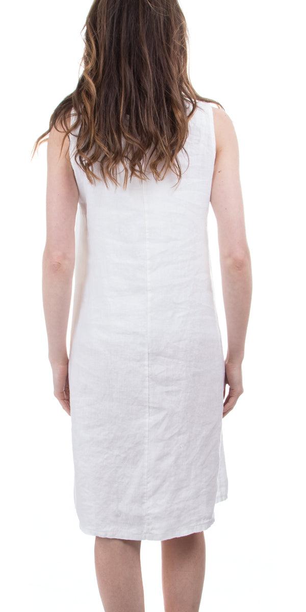 Turina Linen Dress - Gigi Moda - Made in Italy # comfortable fit, Gigi Moda, Linen, Made in Italy, OS, Sleeveless, Swing Dress