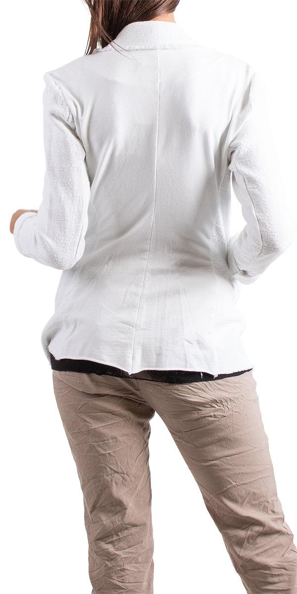 Alessia Blazer - Gigi Moda - Made in Italy # blazer, blazer jacket, cotton, elastic, free shipping, made in italy, one size, OS, resort, resort wear, rolled sleeves