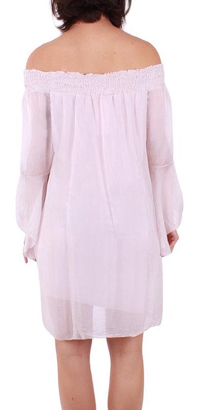 Benedetta Long Sleeve Dress - Gigi Moda - Made in Italy # Dress, Made in Italy, resort wear, spring