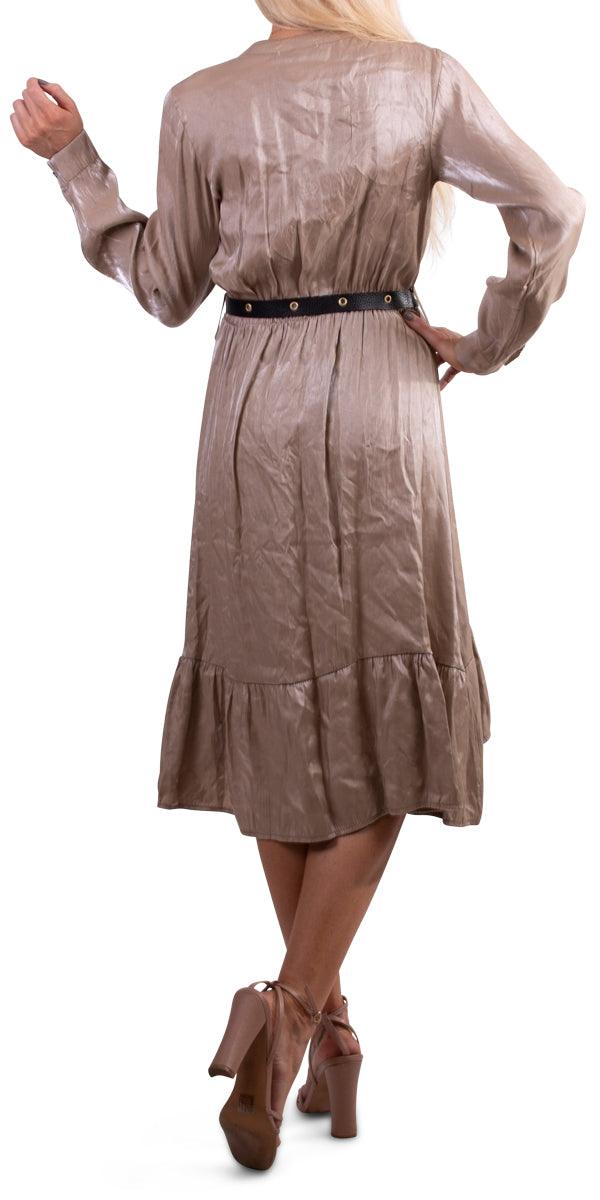 Leah Dress - Gigi Moda - Made in Italy # belt, Dress, Gigi Moda, high low, Made in Italy, one size, polyester