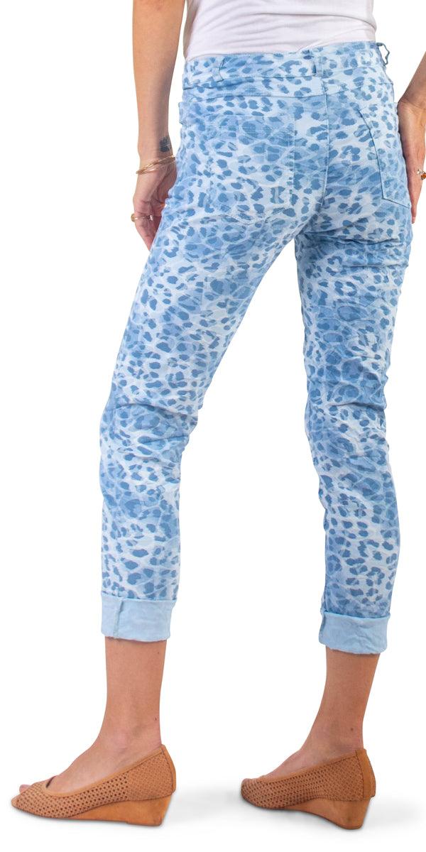 Antonella Cheetah Print Pant - Gigi Moda - Made in Italy # animal print, cheetah print, clothing for women, comfortable fit, gigimoda, italian clothes, made in italy, pant, Pockets, womens clothing, zip fly