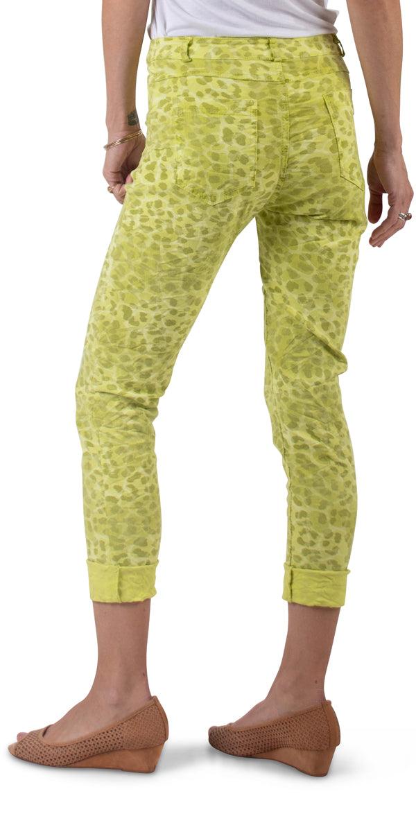 Antonella Cheetah Print Pant - Gigi Moda - Made in Italy # animal print, cheetah print, clothing for women, comfortable fit, gigimoda, italian clothes, made in italy, pant, Pockets, womens clothing, zip fly