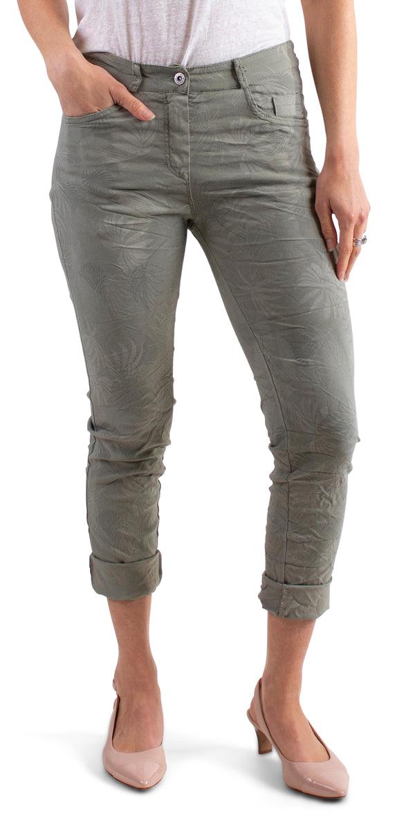 Kentia Palm Print Pant - Gigi Moda - Made in Italy # clothing for women, comfortable fit, Gigi Moda, italian clothes, made in italy, palm print, pant, resort wear, spring, womens clothing