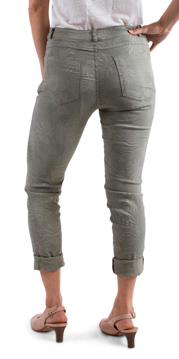 Kentia Palm Print Pant - Gigi Moda - Made in Italy # clothing for women, comfortable fit, Gigi Moda, italian clothes, made in italy, palm print, pant, resort wear, spring, womens clothing