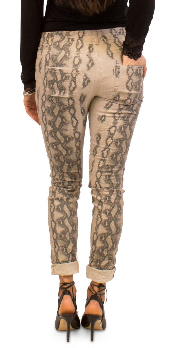 Lizz Python Print Jeans - Gigi Moda - Made in Italy # Cotton, Jeans, Made in Italy, Print, Python, SNAKE JEANS, Snake print, STRETCH, STRETCHY PANT