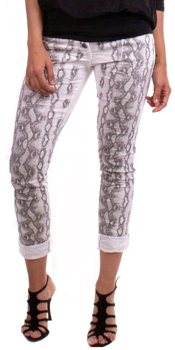 Lizz Python Print Jeans - Gigi Moda - Made in Italy # Cotton, Jeans, Made in Italy, Print, Python, SNAKE JEANS, Snake print, STRETCH, STRETCHY PANT