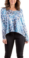 Fedra Sweater - Shop Gigi Moda - Made in Italy # animal print, Blouses, Comforatable fit, Gigi Moda, heart, Leopard Print, Long Sleeve, Made in Italy, Scoop Neck, Tops, Womans clothing