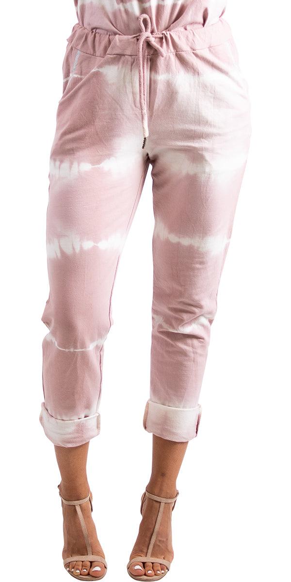 Breanna Pant - Shop Gigi Moda - Made in Italy # comfy pant, COMFY PANTS, cotton pants, Cropped pants, drawstring pant, drawstring pants, Italian pant, Pants, STRETCHY PANT, Tie Dye