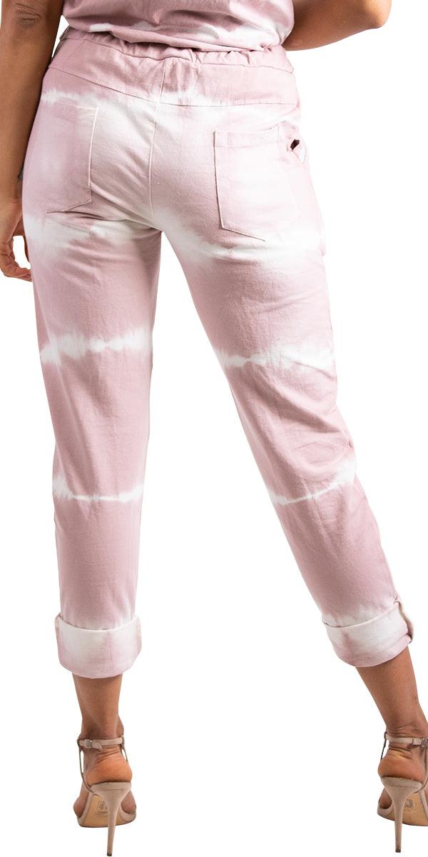 Breanna Pant - Shop Gigi Moda - Made in Italy # comfy pant, COMFY PANTS, cotton pants, Cropped pants, drawstring pant, drawstring pants, Italian pant, Pants, STRETCHY PANT, Tie Dye