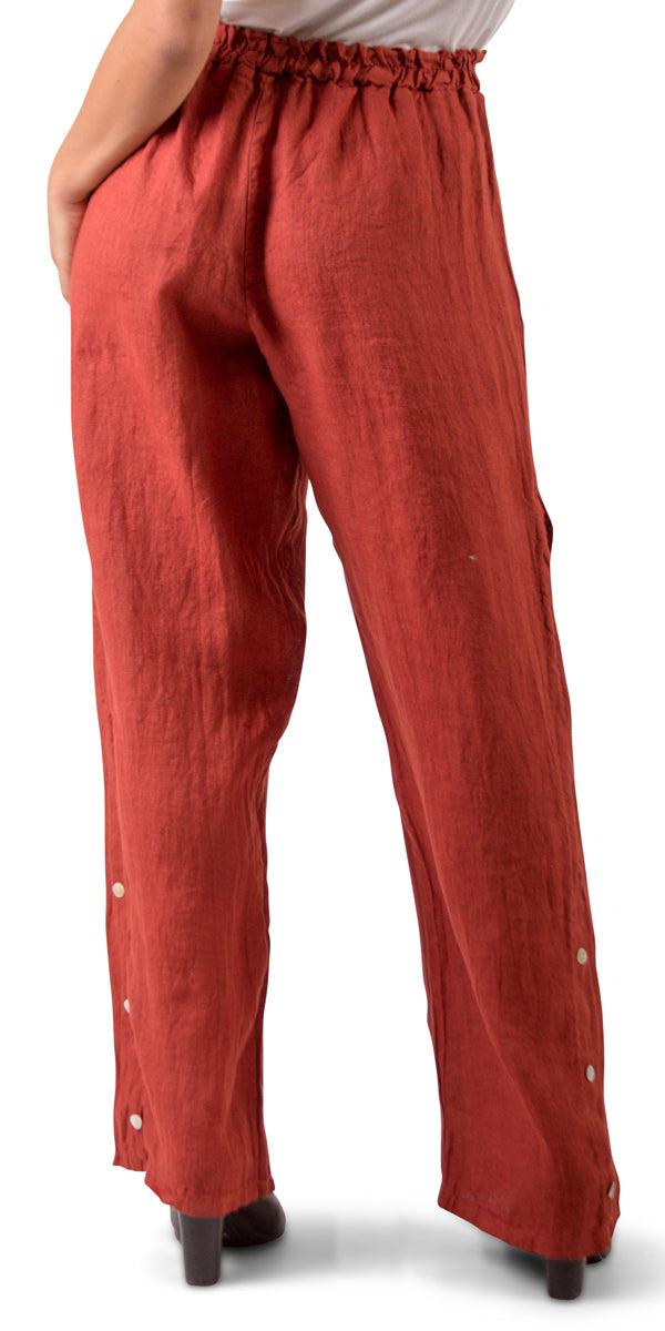 Sundaze Pant - Gigi Moda - Made in Italy # 100% Linen, Gigi Moda, Linen, Made in Italy, OS, Pants, WIDE, WIDE LEG