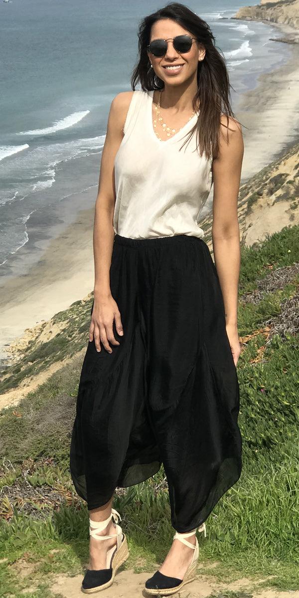 Maglietta Tank - Gigi Moda - Made in Italy # Gigi Moda, hand wash, italian top, Made in Italy, OS, Silk, tank, Top, washable