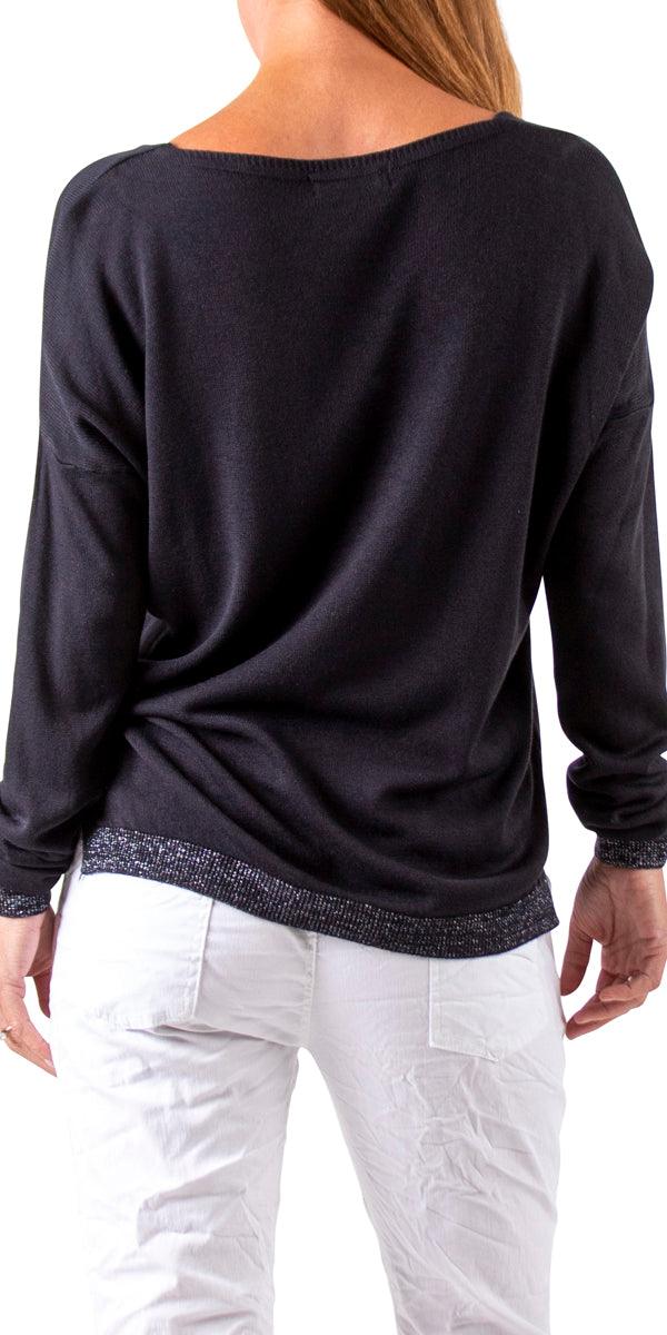 Bravo Knit Sweater - Gigi Moda - Made in Italy # casual sweater, embossed, Embroidered, free shipping, Gigi Moda, Italian Sweater, Knit, knit sweater, Made in Italy, one size, Sweater