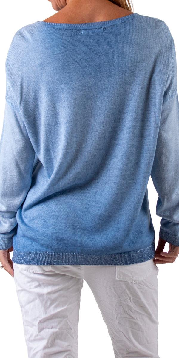 La Neve Knit Sweater - Gigi Moda - Made in Italy # casual sweater, embossed, Embroidered, free shipping, Gigi Moda, Italian Sweater, Knit, knit sweater, Made in Italy, one size, snowflake, Sweater