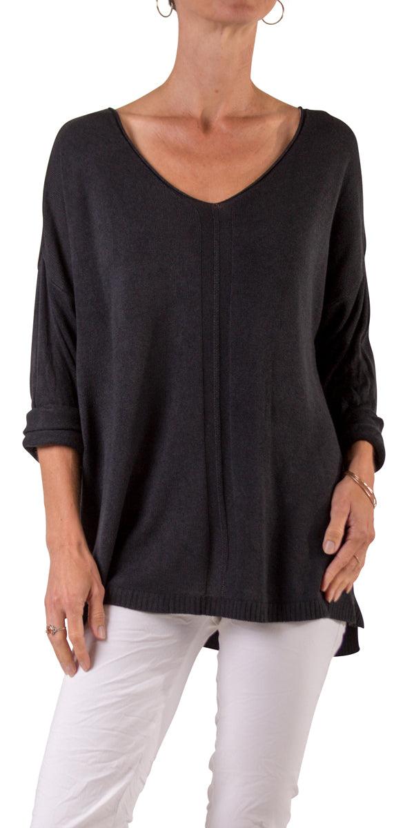 Donna Knit Sweater - Gigi Moda - Made in Italy # casual sweater, fall, Gigi Moda, italian apparel, Italian Sweater, italian top, knit sweater, Made in Italy, new, one size, shopgigimoda, Sweater, womens clothing, womens fashion