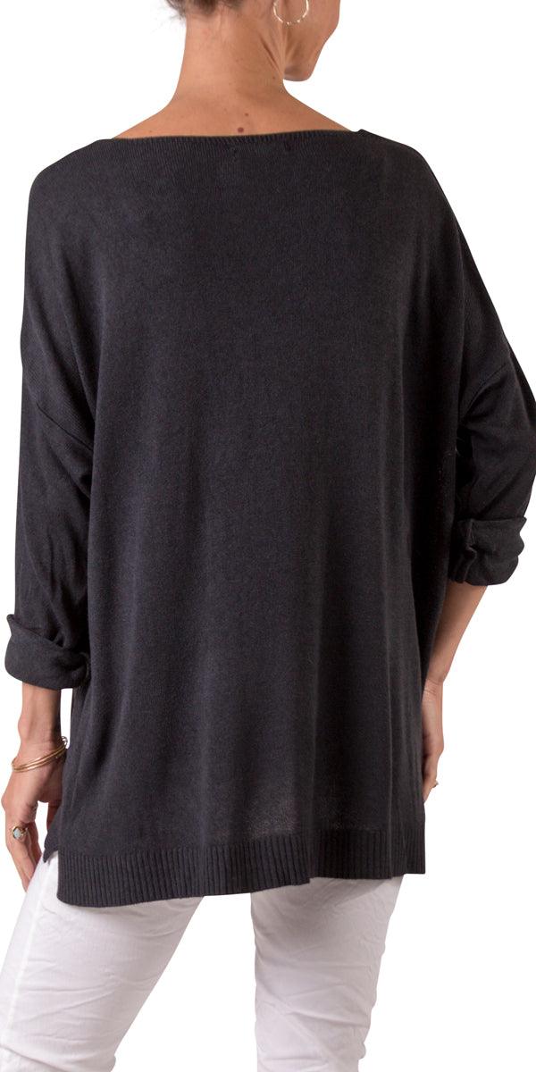 Donna Knit Sweater - Gigi Moda - Made in Italy # casual sweater, fall, Gigi Moda, italian apparel, Italian Sweater, italian top, knit sweater, Made in Italy, new, one size, shopgigimoda, Sweater, womens clothing, womens fashion