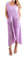 Andria Tunip Linen Dress - Shop Gigi Moda - Made in Italy # dress, dresses, Linen, linen dress, made in italy, sleeveless