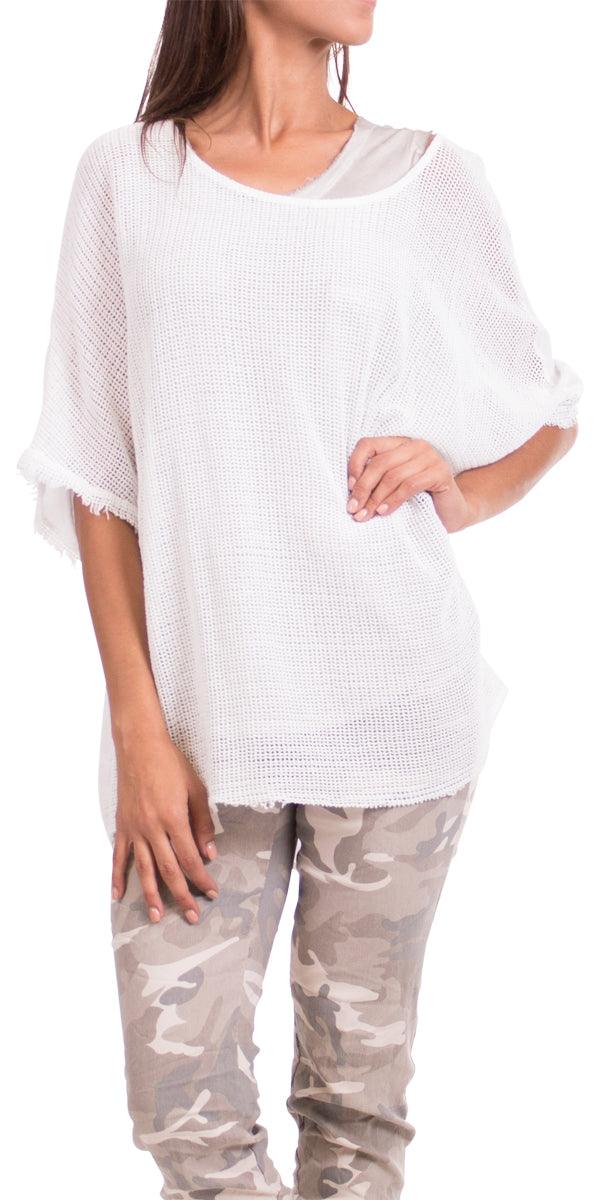 Calandra Linen Kaftan - Gigi Moda - Made in Italy # Blouse, cotton, fish net, Gigi Moda, gigi moda. made in italy, italian top, K9203, kaftan, linen, Made in Italy, OS, resort, resort wear, Top, washable