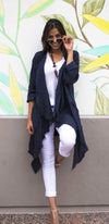 Aisha Linen Cardigan - Shop Gigi Moda - Made in Italy # 100% Linen, Cardigan, Gigi Moda, hand wash, Linen, Made in Italy, one size, OS, washable