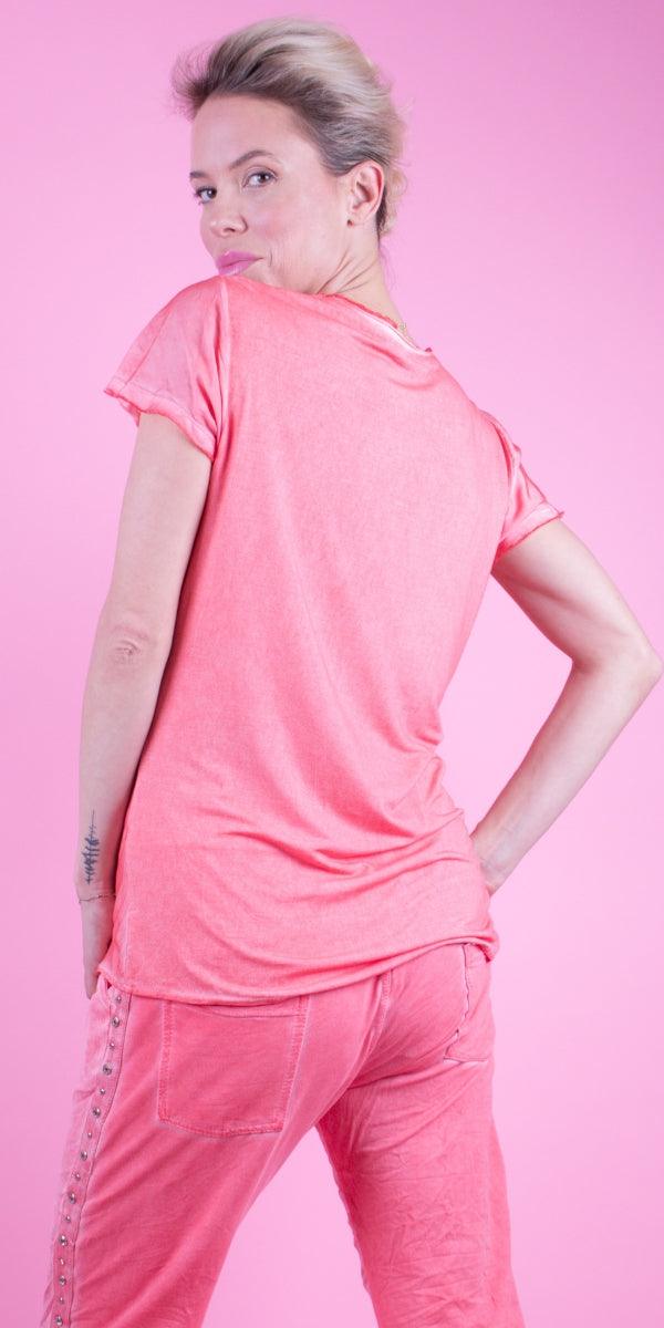 Maglietta Tee - Gigi Moda - Made in Italy # 2511, cotton, free shipping, Made in Italy, silk, TEE, Top, v-neck tee