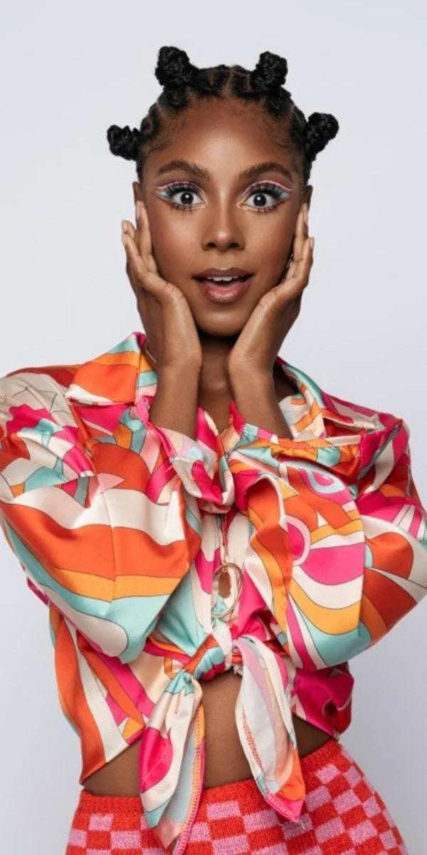Discoteca Shirt - Gigi Moda - Made in Italy # button down, collared, disco print, Gigi Moda, italian apparel, italian brand, Italian Clothing, italian shirt, Made in Italy, online shopping, OS, shop gigi moda, ties at front, Top