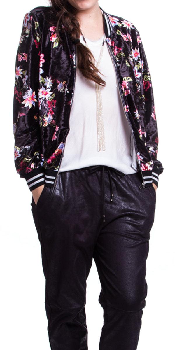 Giora Bomber Jacket - Gigi Moda - Made in Italy # Floral Print, Gigi Moda, Jacket, Made in Italy, OS, Sleeves