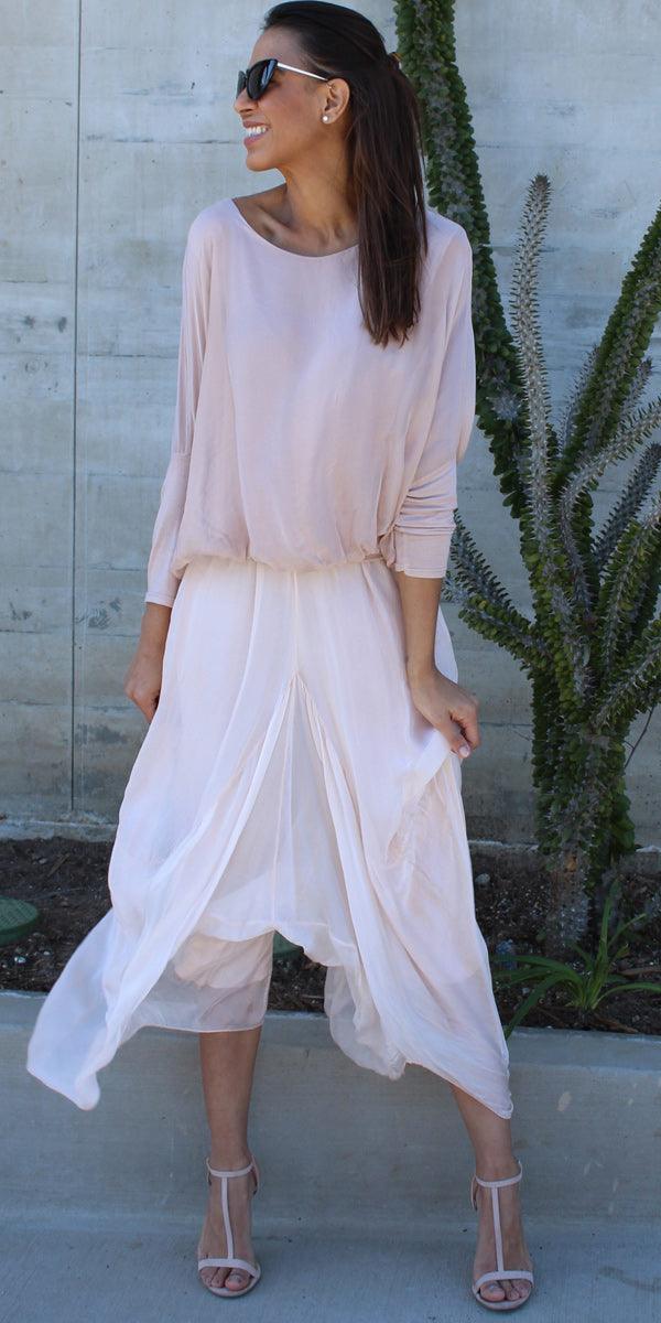 Daphna Blouse - Gigi Moda - Made in Italy # 100% Silk, Blouse, free shipping, Gigi Moda, italian top, Made in Italy, OS, resort, resort wear, Silk, Sleeves, Top, washable