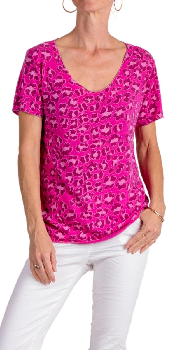 Apuma Leopard Top - Gigi Moda - Made in Italy # Blouse, Gigi Moda, italian top, leopard print, Made in Italy, one size, OS, spring, summer, Top, viscose, washable