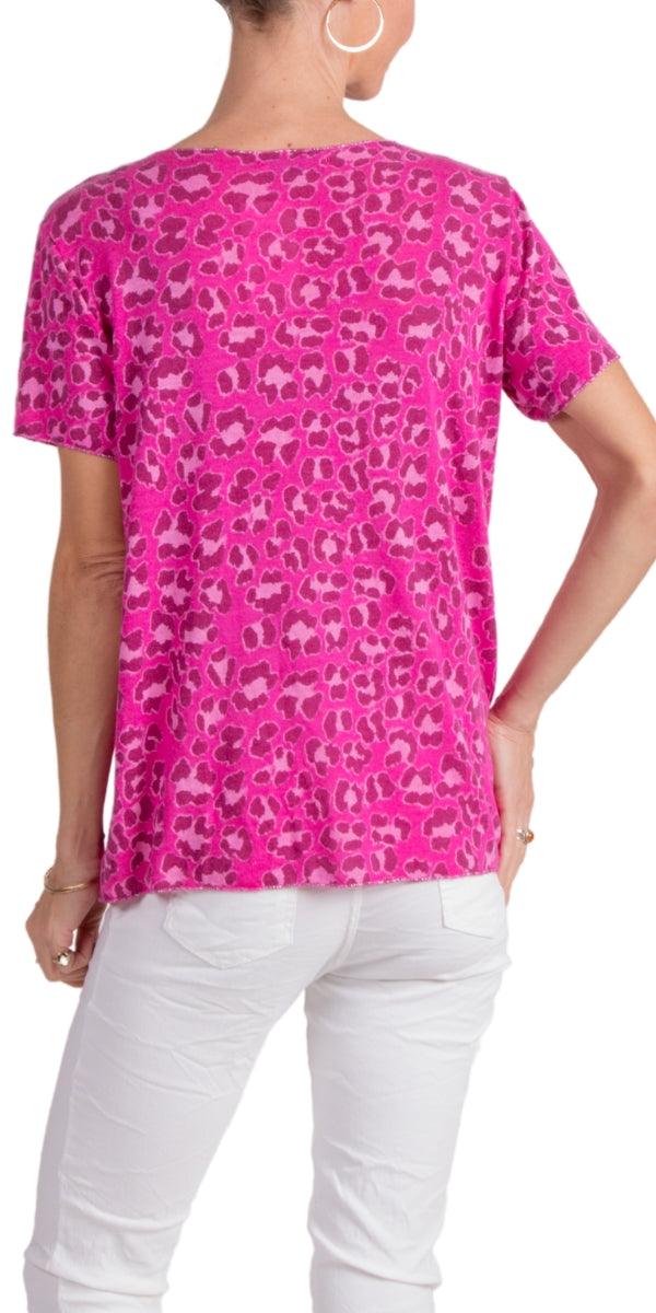 Apuma Leopard Top - Gigi Moda - Made in Italy # Blouse, Gigi Moda, italian top, leopard print, Made in Italy, one size, OS, spring, summer, Top, viscose, washable