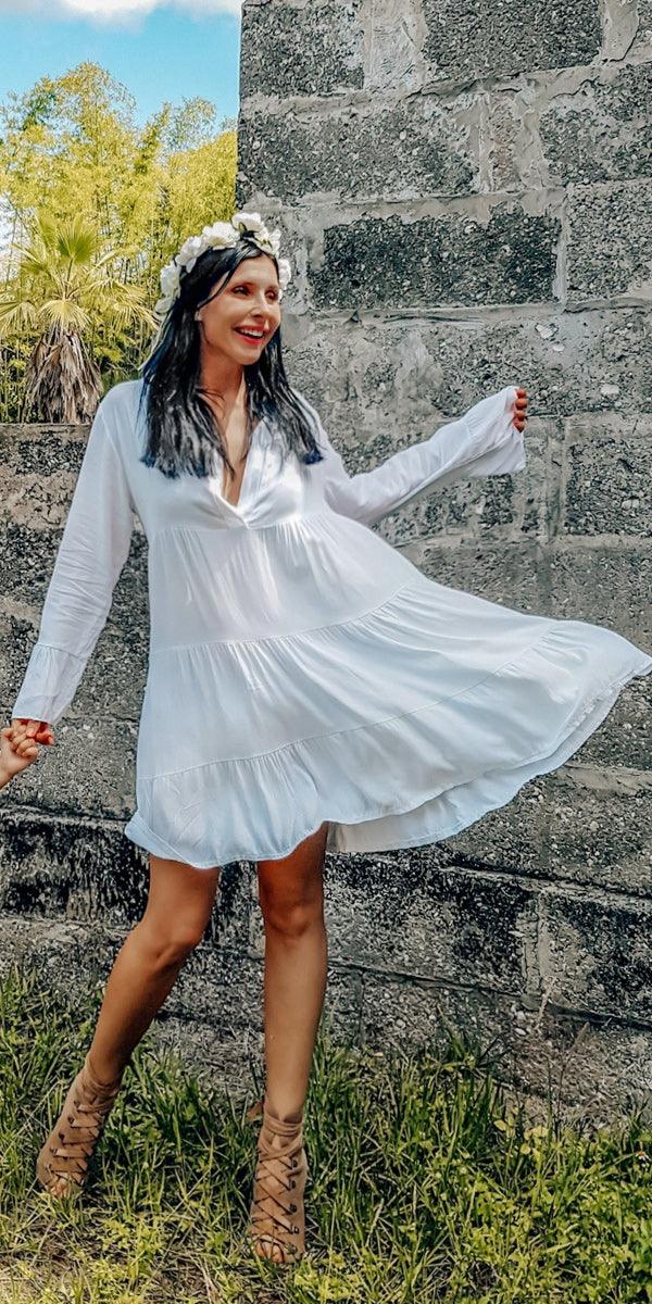 Romina Dress - Gigi Moda - Made in Italy # Bell sleeve, Cotton, Dress, Gigi Moda, Made in Italy, OS