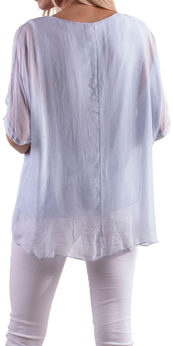 Carmelina Silk Kaftan - Gigi Moda - Made in Italy # 100% silk, BLACK, Burgundy, california boutique, carlsbad, Frayed Edge, free shipping, Gigi Moda, gray, hot pink, italian blouse, Italian Clothing, italian fashion, italian outfit, italian silk, Kaftan, lime, made in Italy, navy, olive, online shopping, pink, raw edge, white