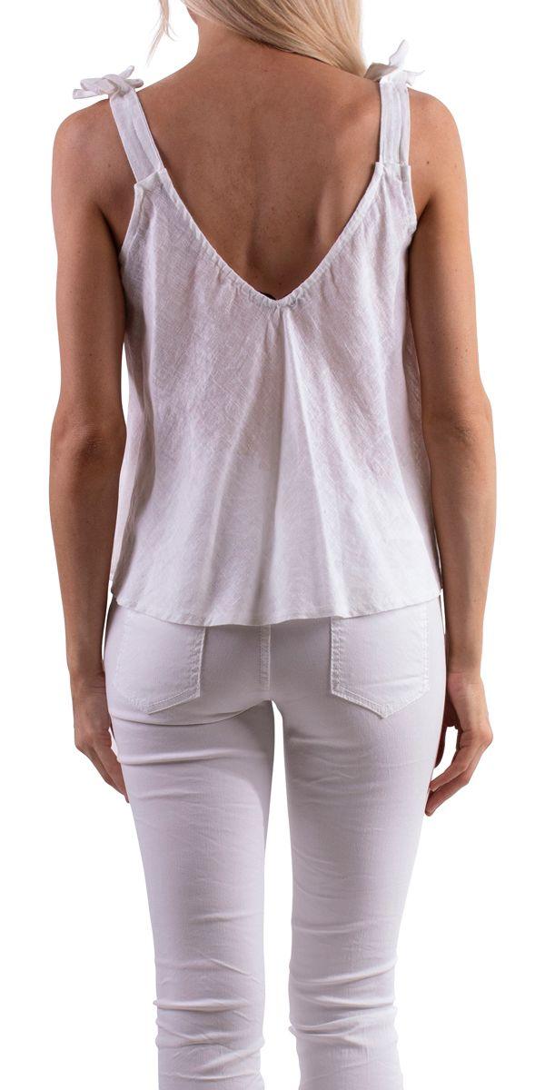 Farbella Linen Tank - Gigi Moda - Made in Italy # 100% Linen, free shipping, italian top, Linen, Made in Italy, resort wear, Sleeveless, summer, Top